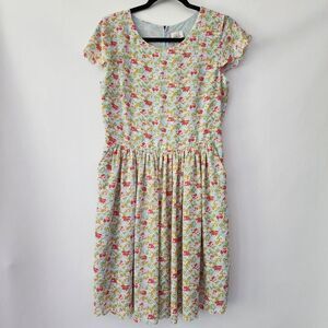 Matilda Jane Hello Lovely Poppy Field Scalloped‎ Hem Dress womens size 8